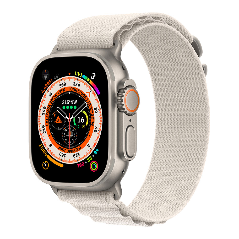  Apple Watch Ultra, ремешок Alpine цвета сияющая звезда, средний