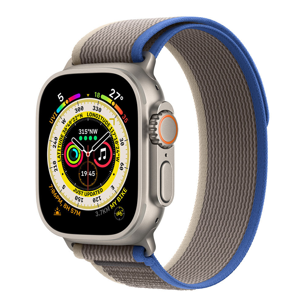  Apple Watch Ultra, ремешок Trial синего/серого цвета, средний/большой