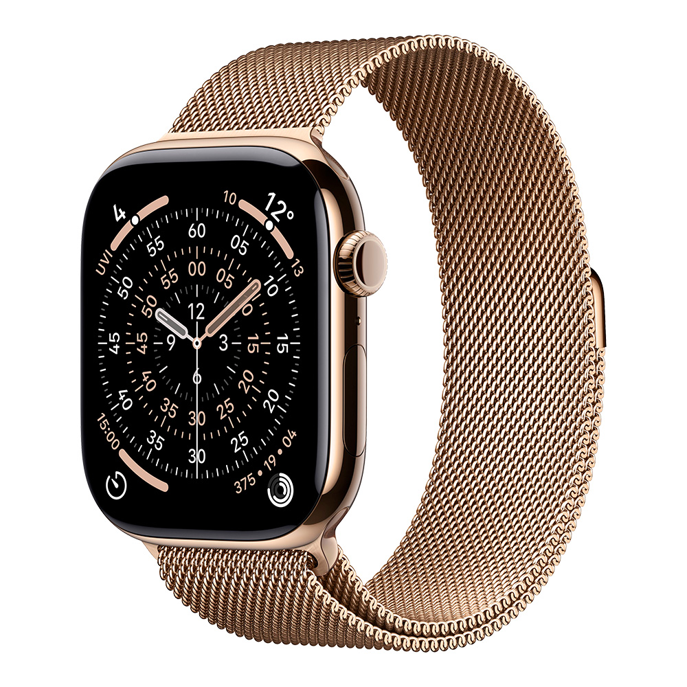 Apple Watch Series 11, 46 мм, золотой титан, ремешок Milanese