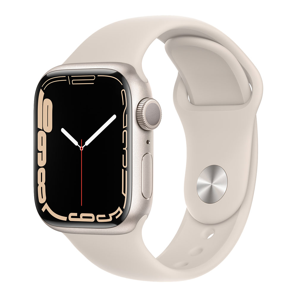  Apple Watch Series 7, 41 мм, корпус цвета сияющая звезда, ремешок цвета сияющая звезда